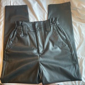 High waisted “leather” pants